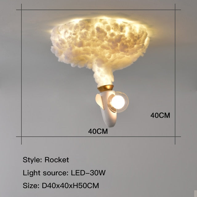 Space Blast Rocket LED Ceiling Lamp