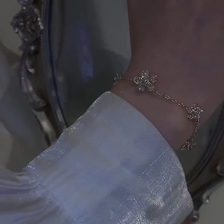 Floral Blossom Zircon Bracelet - Image 1