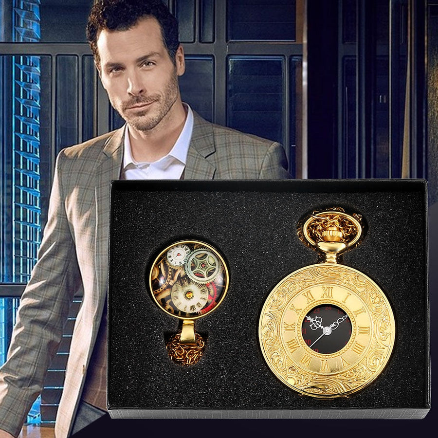 Digital Stainless Steel Pocket Watch Gift Set - Image 32