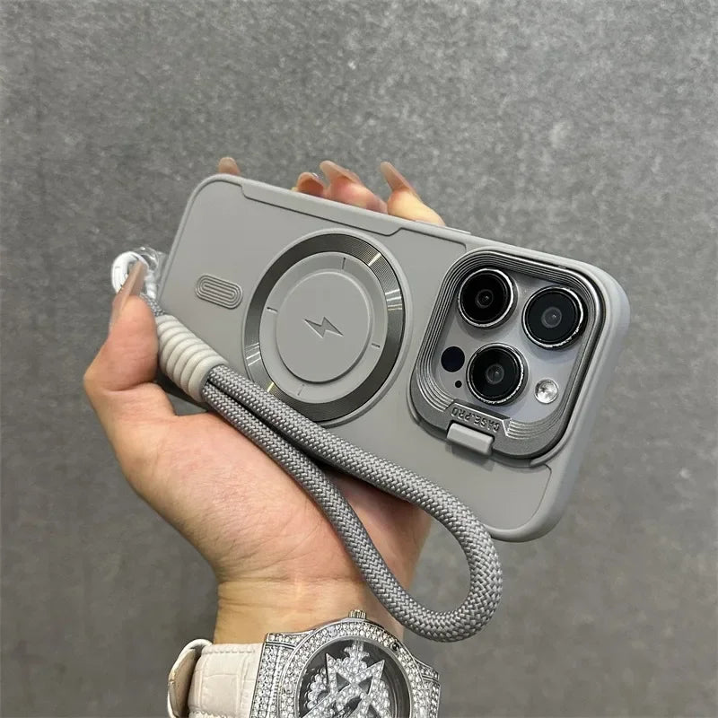 Magnetic Soft Wrist Bracket Lens Cover iPhone Case - Image 2