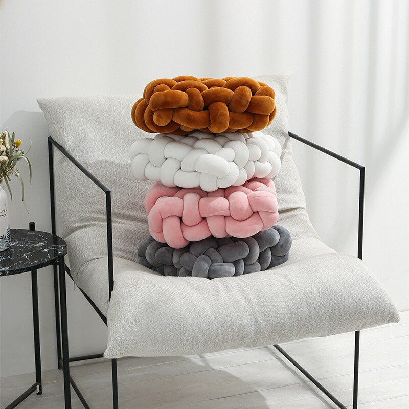 Knotted Ball Decorative Pillow - Image 1