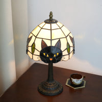 Midnight Cat Stained Glass Table Lamp - Image 6