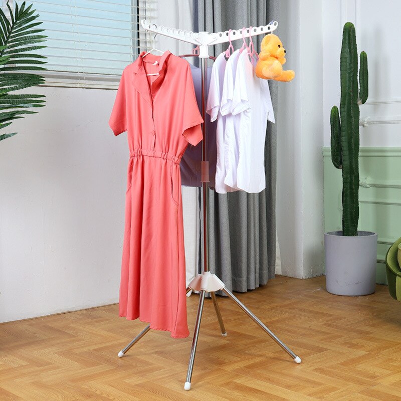 Portable Stainless Steel Triangle Clothes Drying Hanger - Image 0