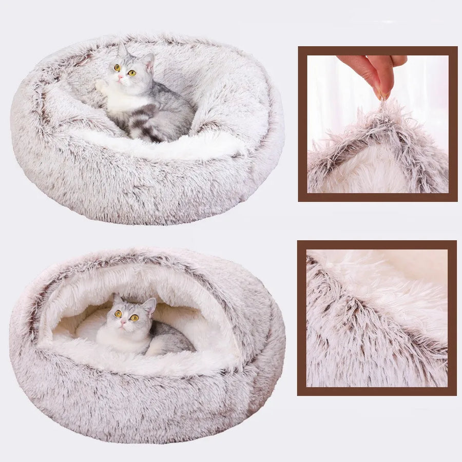 Snuggle Nest Plush Covered Pet Bed - Image 4