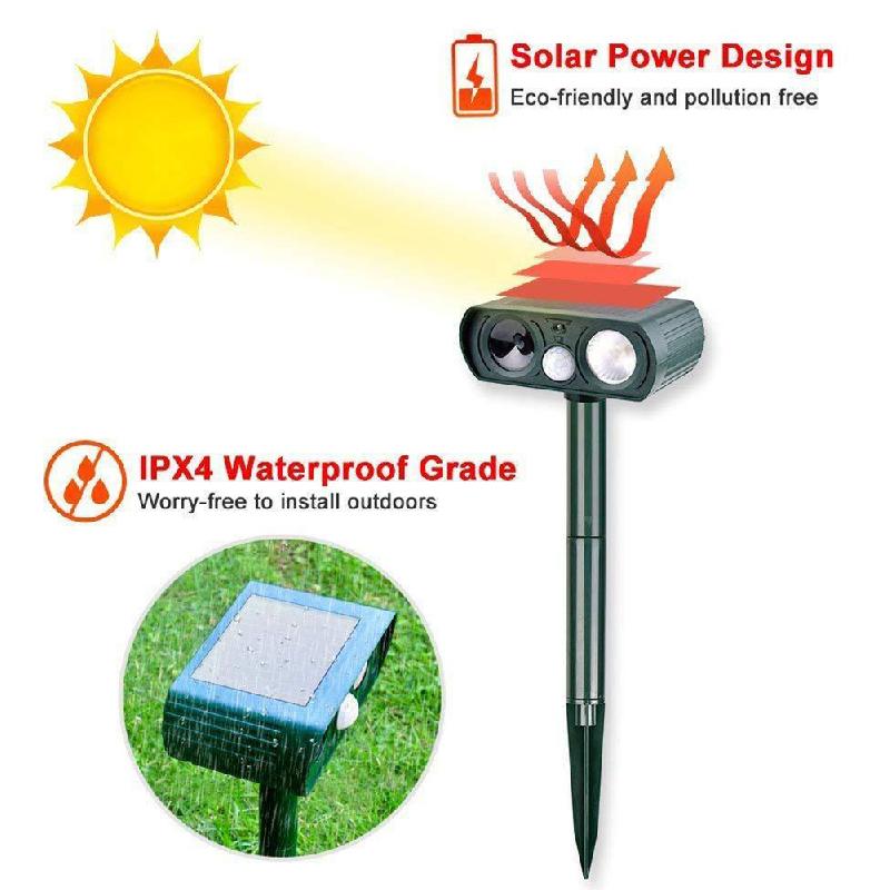 Solar Powered Ultrasonic Animal Repeller