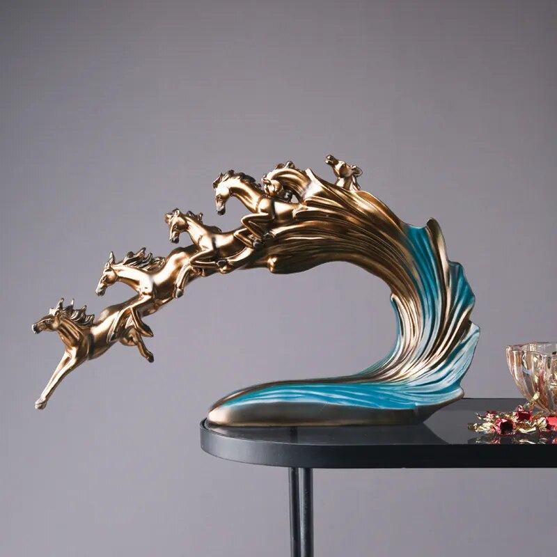 Nordic Luxury Galloping Horse Home Decoration - Image 0