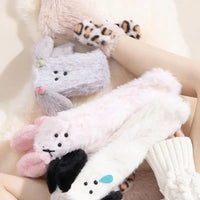 Soft Puppy Ears Fuzzy Warm Socks - Image 1