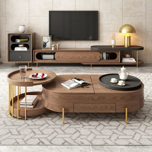 American Style Wooden Nordic Space Saving Coffee Table - Image 0