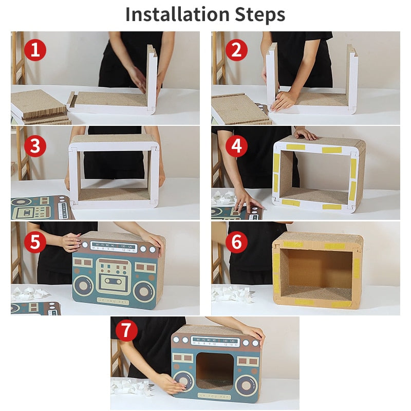 DIY Vintage Cat Scratching Board Bed - Image 4