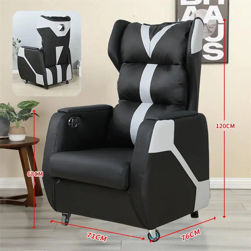 Modern Adjustable Leather Recliner Gaming Sofa