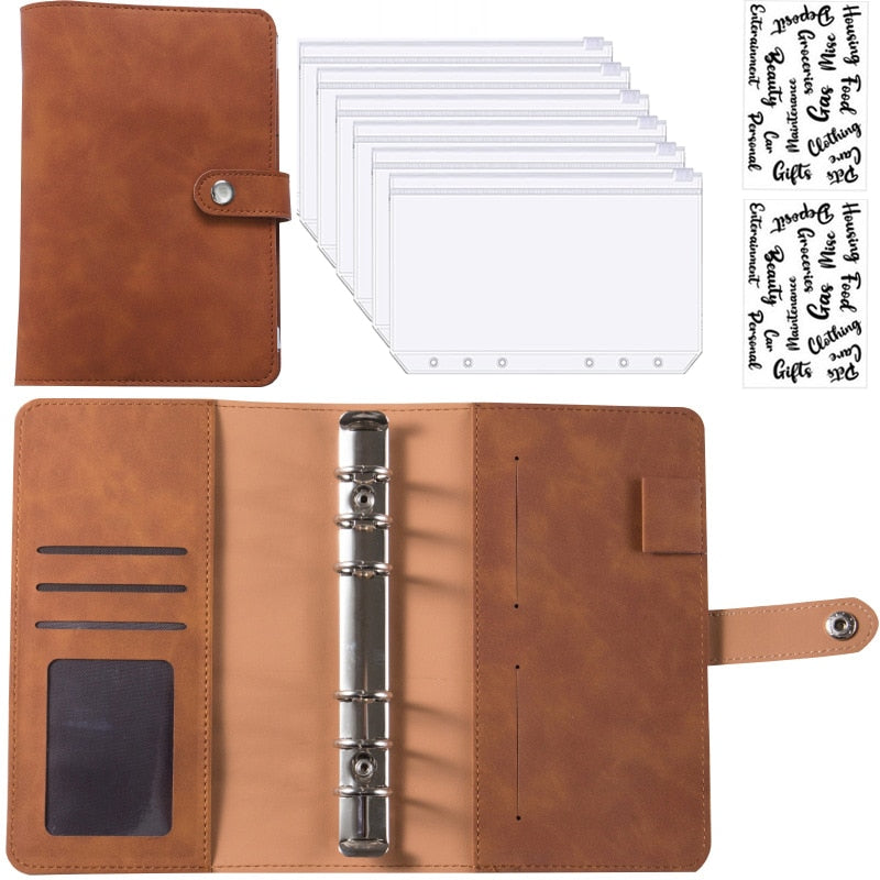 Financial Planner Leather Multi Pocket Bill Organizer Notebook - Image 9
