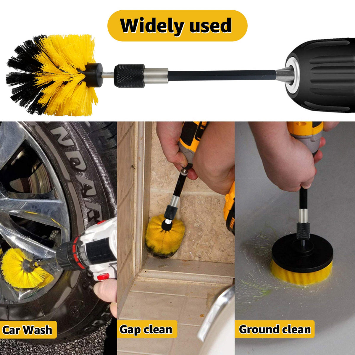 5PCS Electric Drill Attachment Ultimate Cleaning Brush Kit