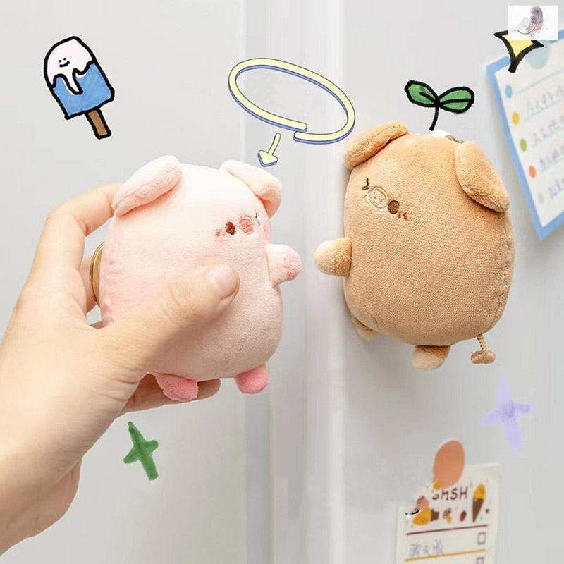 Love Birds Cute Plush Magnetic Keychain - Image 2