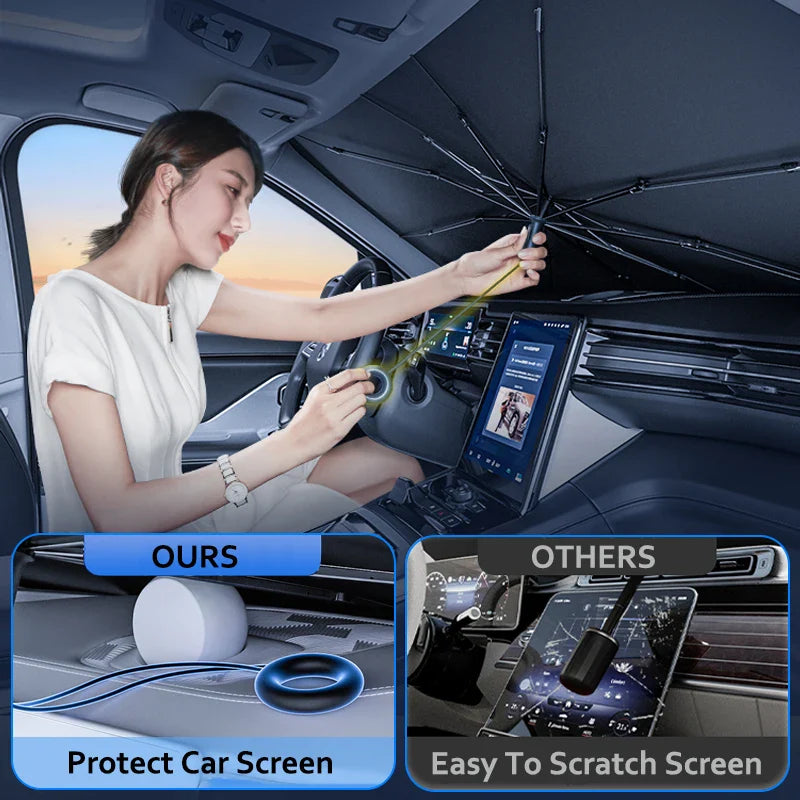Sunshield Foldable Car Windshield Umbrella - Image 4