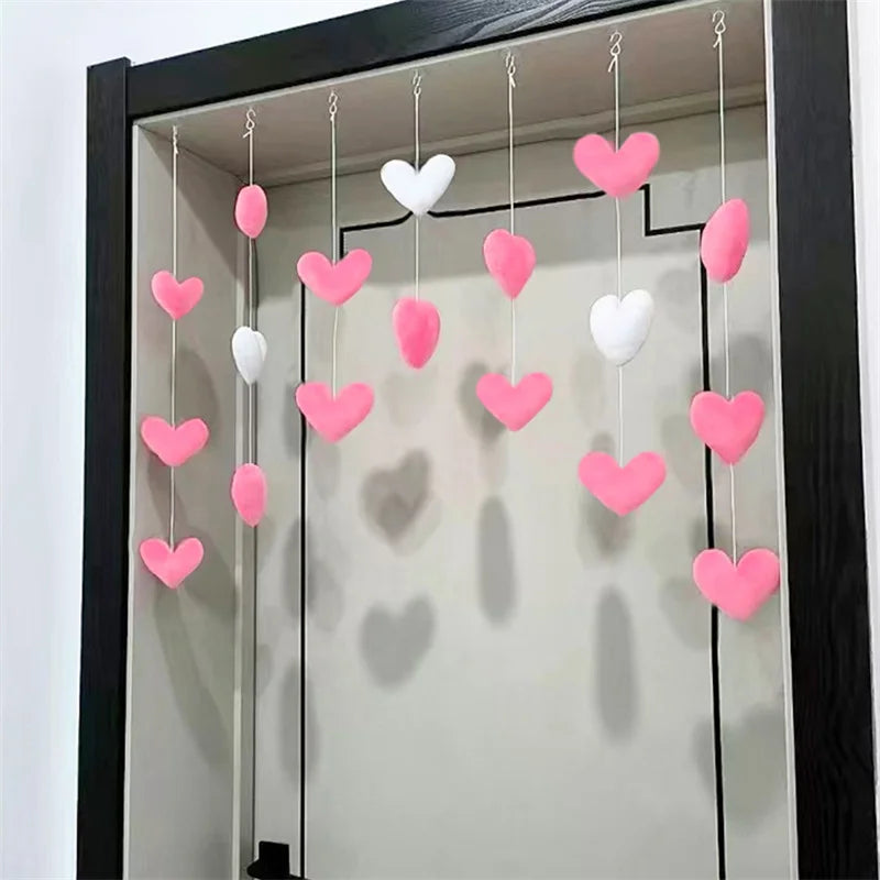Cute Hanging Pink Heart Doorway Decor - Image 1