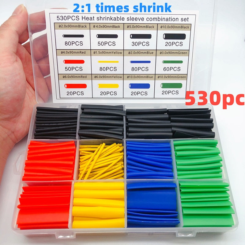 530Pcs Colored Insulated DIY Cable Fix Kit