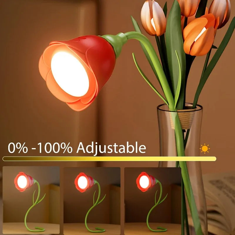 Last Rose Blooming Rose Accent Desk Lamp - Image 4