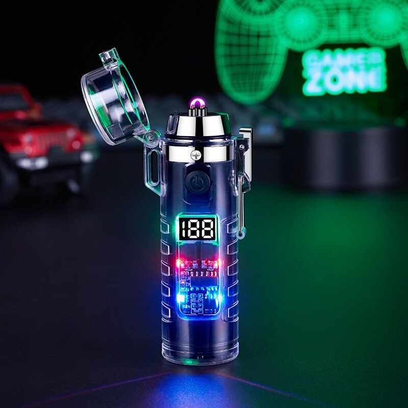 Windproof Double Arc Transparent Flashlight Lighter - Image 7