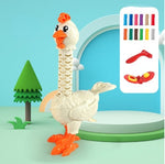 Colorful DIY Silly Feathered Chicken Toy