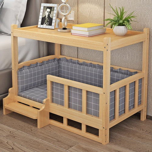 Furry Friend Detachable Pet Wooden Table Bed - Image 0