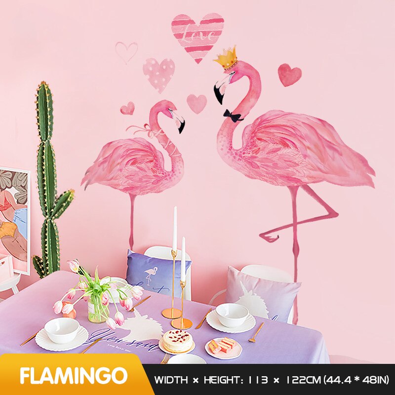 Flamingo Wall Stickers for Kids Room Home