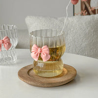 Cute Ribbon Glass Coffee Mug - Image 3