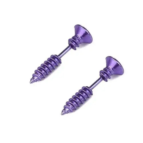 Realistic Screw Industrial Steel Earrings - Image 10