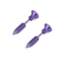 Realistic Screw Industrial Steel Earrings - Image 10