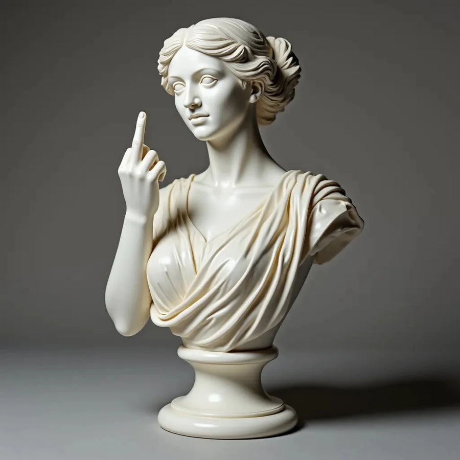 Roman Bust Middle Finger Home Decor - Image 7