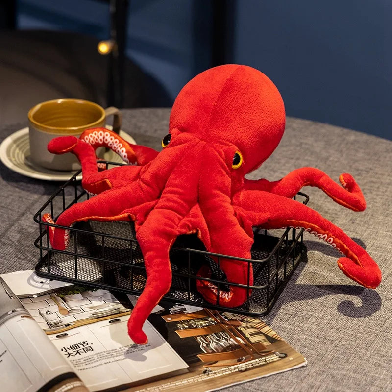 Red Octopus Plush Stuffed Toy - Image 5