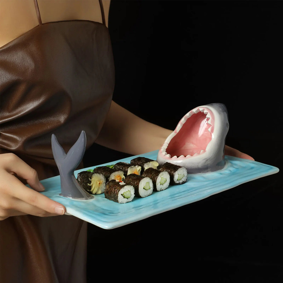 Shark Bite Sushi Serving Platter