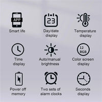 Neon Pulse Smart RGB Multifunctional Wall Clock - Image 2