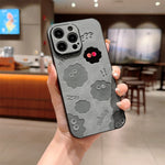 Cute Monster Shockproof Leather iPhone Case