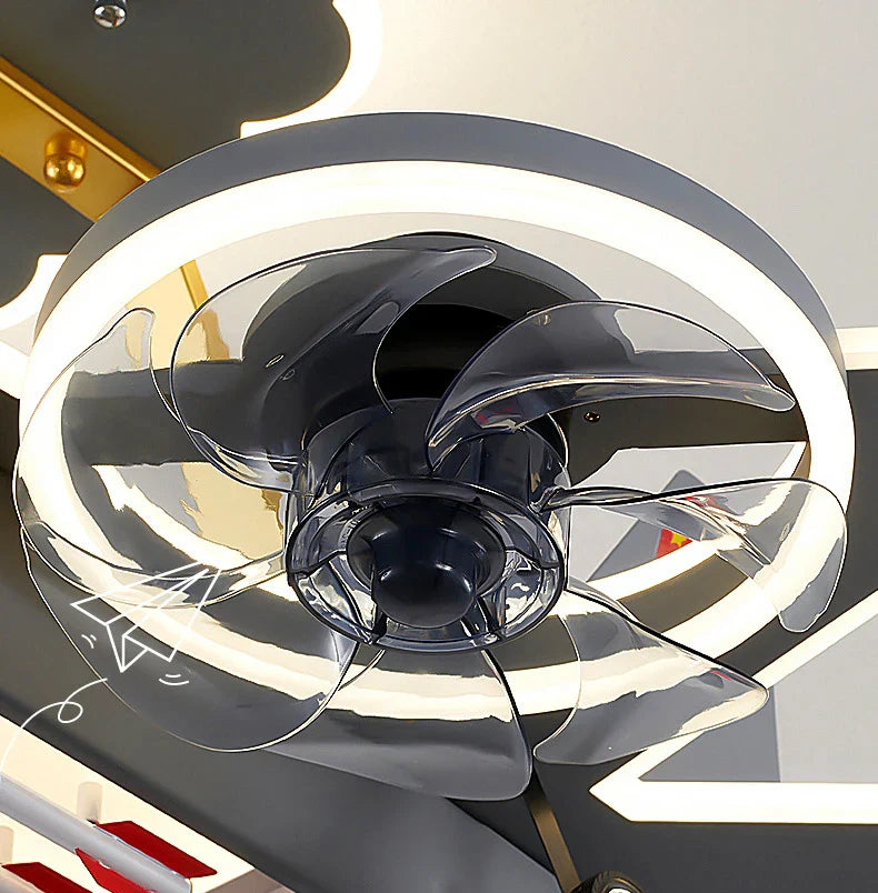 Kids Dream Jet Remote Control Ceiling Fan Light - Image 2