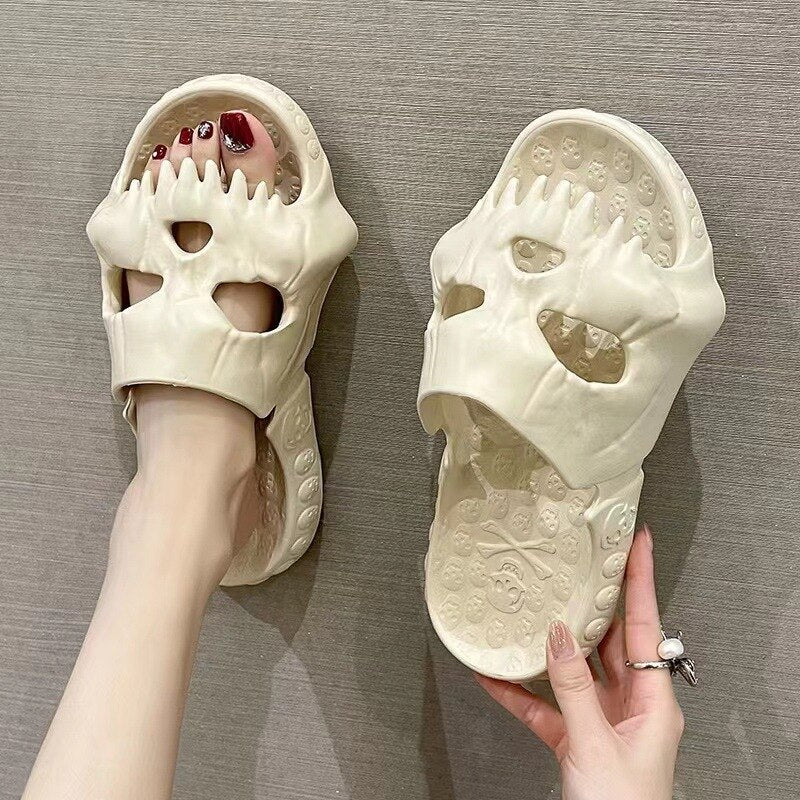 Skeleton Skull Thick Sole Slippers - Image 2