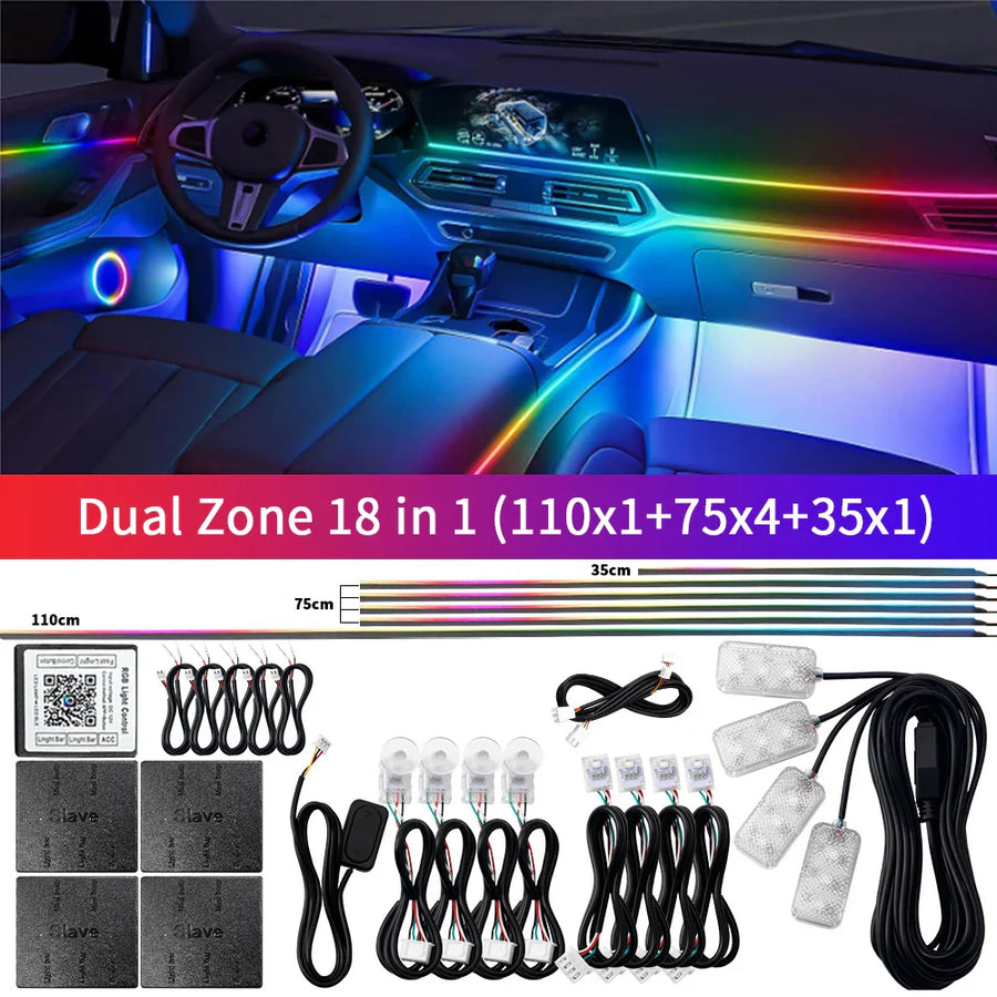 Bluetooth RGB Symphony Car Ambient Light Kit - Image 9