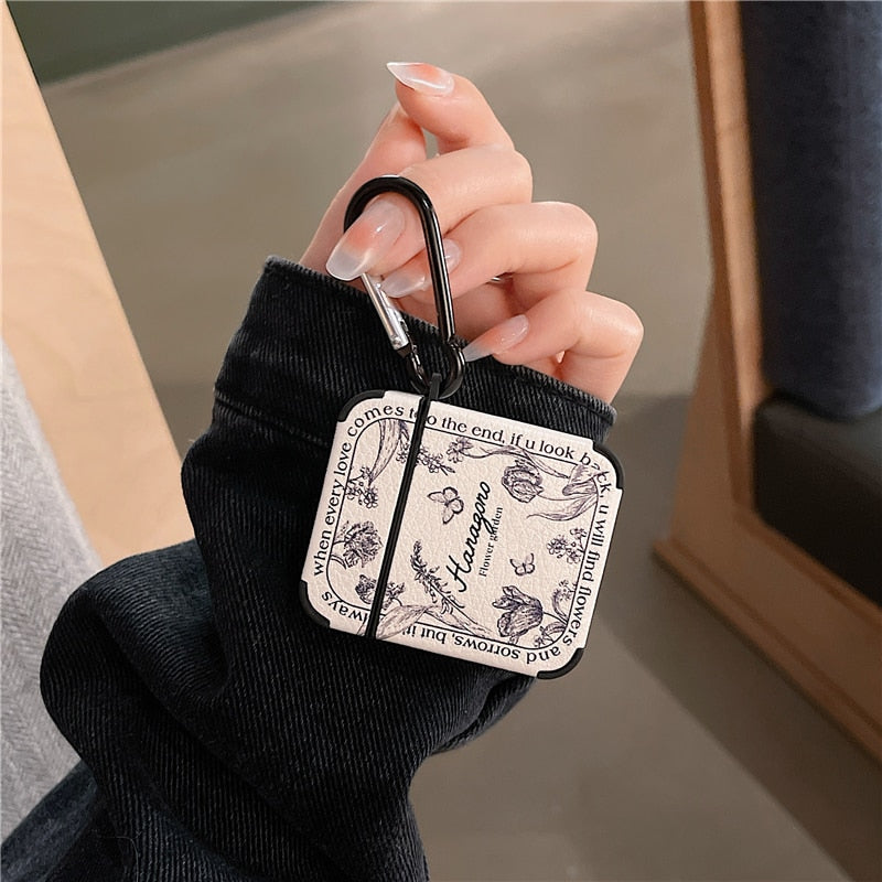 Artistic Flower Leather Airpods Case