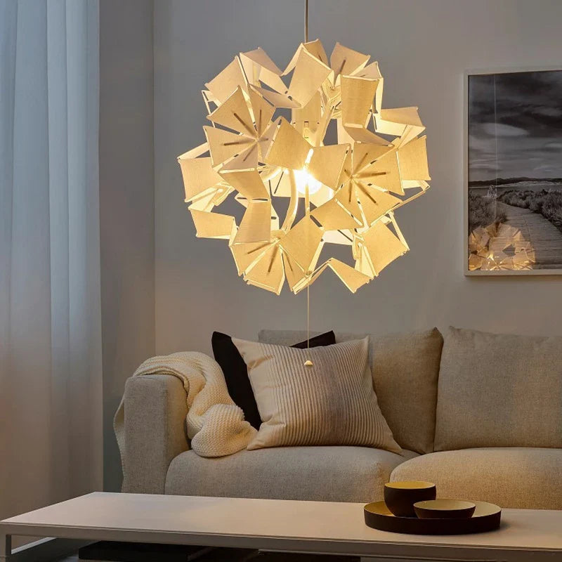 Elegant Retractable Bauhinia Blossom Pendant Light - Image 3
