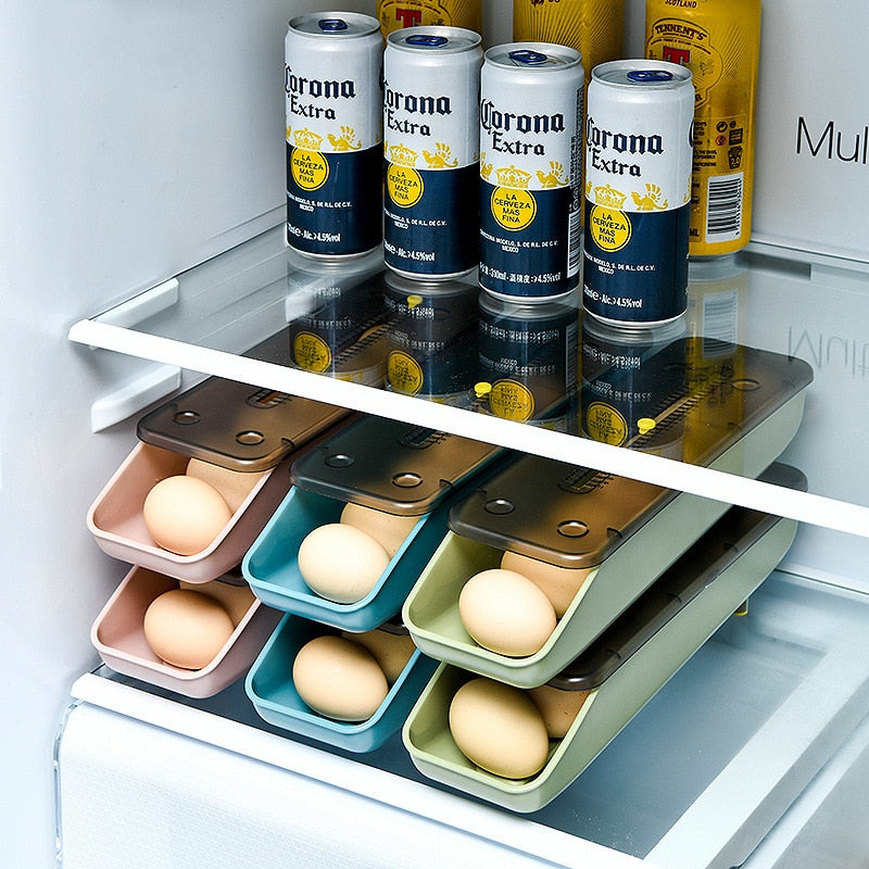 Automatic Stackable Refrigerator Egg Storage Box - Image 1