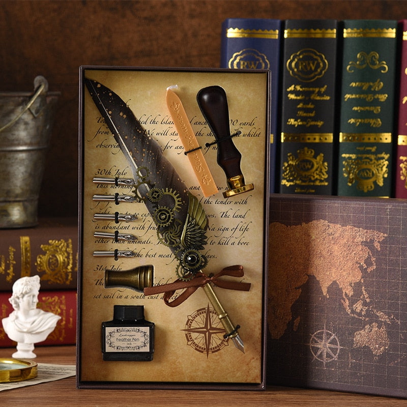 Phoenix Feather Mechanic Calligraphy Pen Set - Image 0