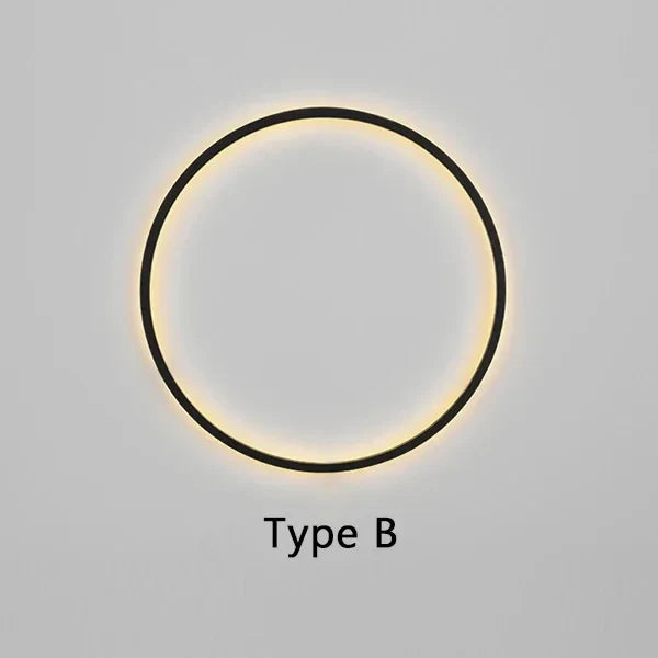 Minimalist LED Circle Background Wall Lamp