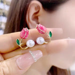 Blossom Beauty Flower Love Earrings