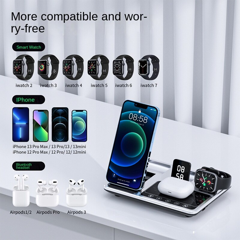 All-In-One Wireless Charging Dock Clock - Image 4