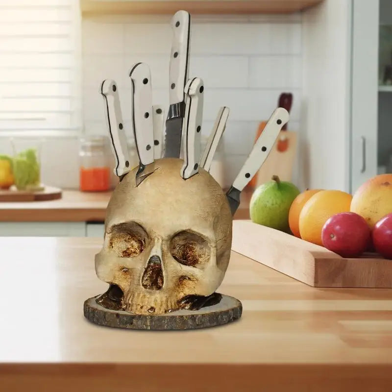 Gothic Skull Knife Organizer Holder - Image 3