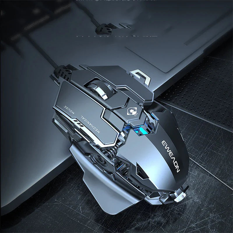 Ergonomic RGB Mechanical Metal Wired Gaming Mouse · Mavigadget