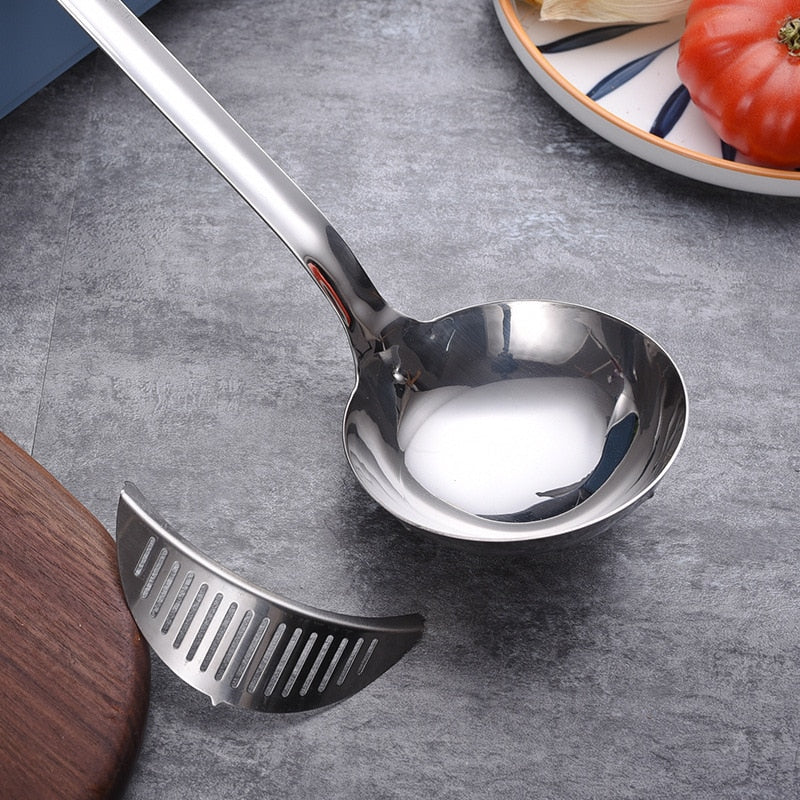 Long Handle Soup Strainer Spoon - Image 1