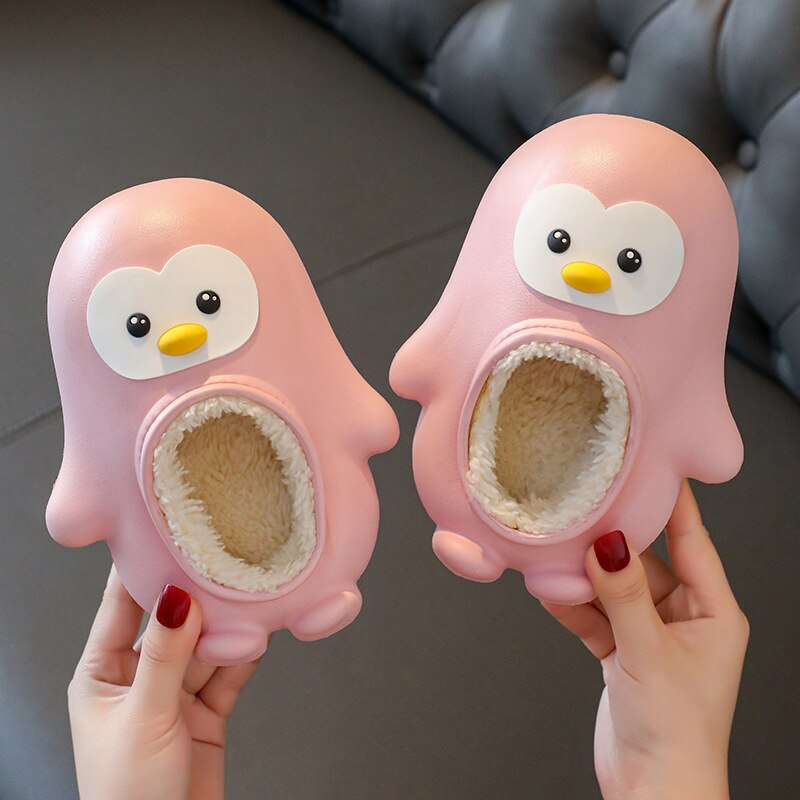 Mini Penguin Waterproof Warm Kids Slippers