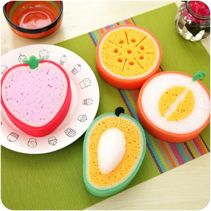 Fruit Shaped Kitchen Dish Cleaning Sponge - Image 0