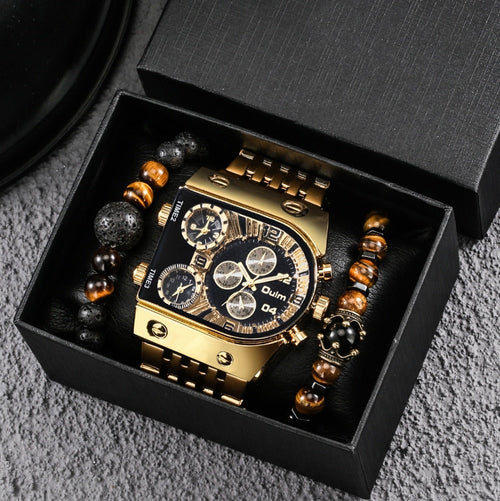 Big Dial Watch Quartz Business Men Gift Set - Image 0