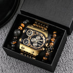 Big Dial Watch Quartz Business Men Gift Set